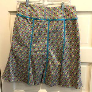 Floral fluted trumpet skirt spring flower 8